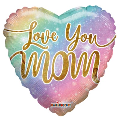 18" SP PR Love You Mom Rainbow Holo