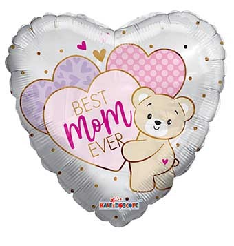 18" SP: PR Best Mom Ever Bear with Hearts