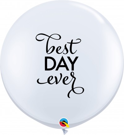 3Ft Simply Best Day Ever White  (02 ct.)