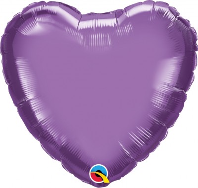 18" Chrome Purple Heart 