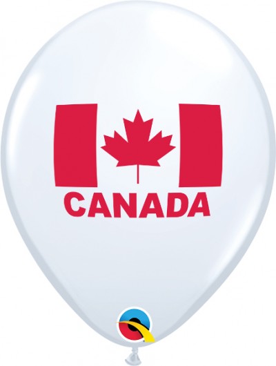 11" Canada Flag White  (50 ct.)