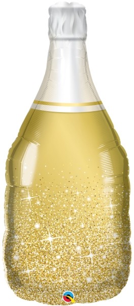 Shape: 39" Golden Bubbly Wine Bottle