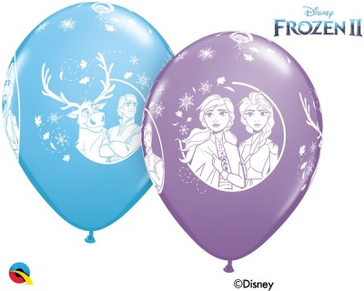 11" Disney Frozen 2 Asst. Pale Blue, Spring Lilac (25 ct.)
