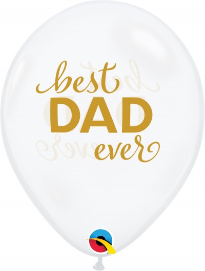 11" Simply Best Dad Ever Diamond Clear (50 ct.)