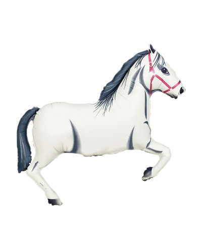 37" White Horse