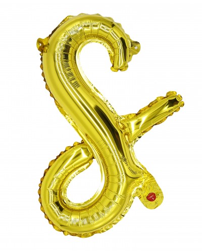 12" Gold Script Letter S  (AIR ONLY)