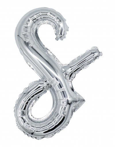 12" Silver Script Letter S  (AIR ONLY)
