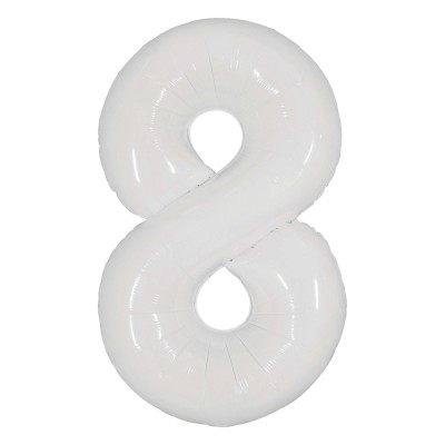 34" Milky White Number 8  (AIR ONLY)