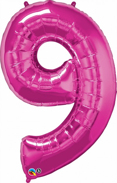 Qualatex Shape 34" Magenta Number 9 (Pkgd) 