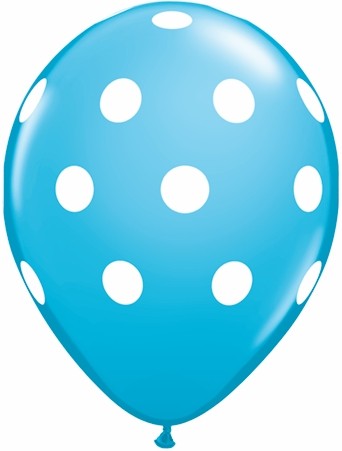 11" Big Polka Dots Robin's Egg 50Ct