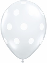 11" Big Polka Dots Diamond Clear 50Ct