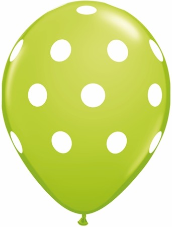 11" Big Polka Dots Lime Green 50Ct