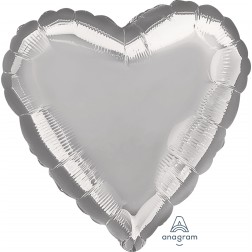 Standard Heart Metallic Silver