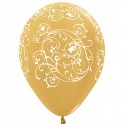 11" Filigree Metallic Gold (50pcs)