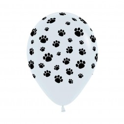 11" Paw Prints Fashion White (50pcs)