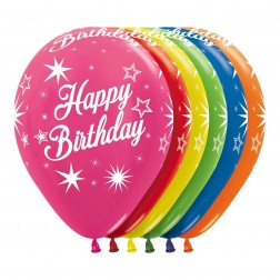 11" Happy Birthday Sparkles Metallic Assortment (50pcs)