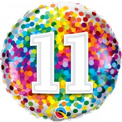 18" 11 Rainbow Confetti