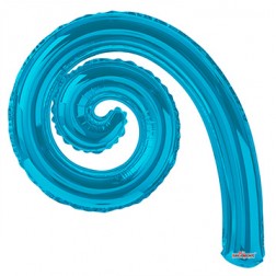 AirFilled 14" SC Kurly Spiral Turquoise Blue