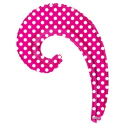 AirFilled 14" SC Kurly Wave Hot Pink Dots