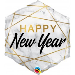 20" New Year Marble Rectangles