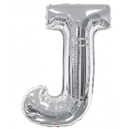  34" SP: Silver Shape Letter J