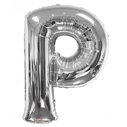  34" SP: Silver Shape Letter P