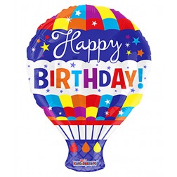  18" SP: PR Birthday Hot Air Balloon Shape