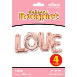  14" Bouquet Love Rose Gold