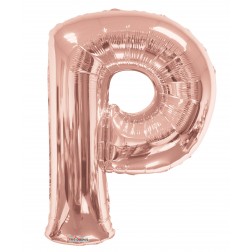  34" SP: Rose Gold Shape Letter P