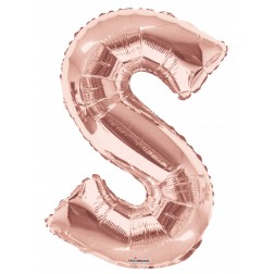  34" SP: Rose Gold Shape Letter S