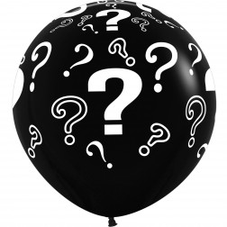 36" Questions Marks Black (2pcs)