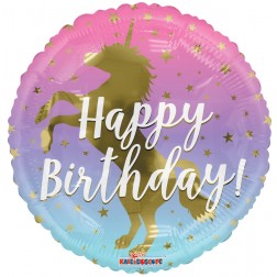 9" PR Birthday Unicorn Silhouette