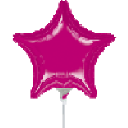 Flat: 04" Fuchsia Star