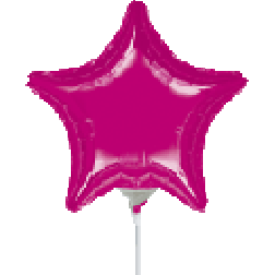 Flat: 09" Fuchsia Star
