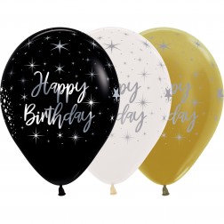 11" HBD Radiant Metallic & Crystal Assortment (50pcs)