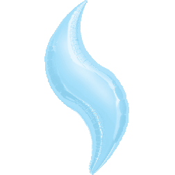 Flat: MiniShape Pastel Blue Curve 28"