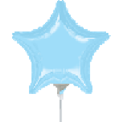 Flat: 04" Pastel Blue Star