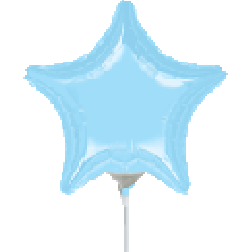 Flat: 09" Pastel Blue Star