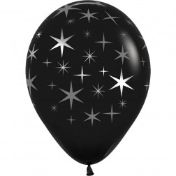 11" Bold Stars Black (50pcs)