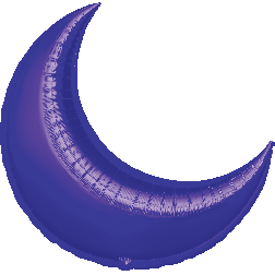 Flat: MiniShape Purple Crescent 17"