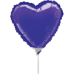 Flat: 04" Purple Heart