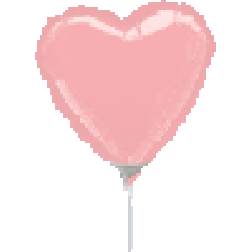 Flat: 04" Pastel Pink Heart