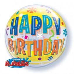 Bubble 22" Birthday Fun & Yellow Bands