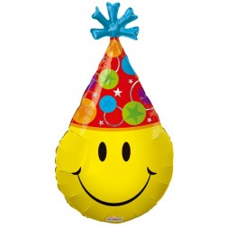 28" SP: PR Smiley Party Hat Shape