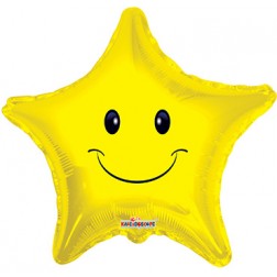  4" Smiley Face Star