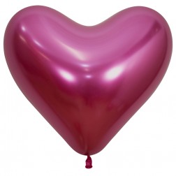 14" Reflex Fuchsia Heart (50pcs)