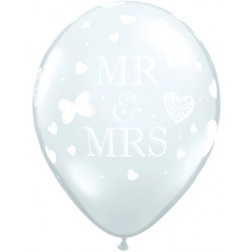 11"Mr. & Mrs. Diamond Clear (50ct)