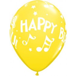 11" Happy Birthday To You Music Notes Carnival Assortment 50ct