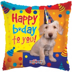 18" SP: SV Happy Birthday Dog With Party Hat
