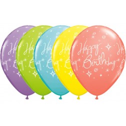 11" Birthday Elegant Sparkles & Swirls Sorbet Assortment (50ct)